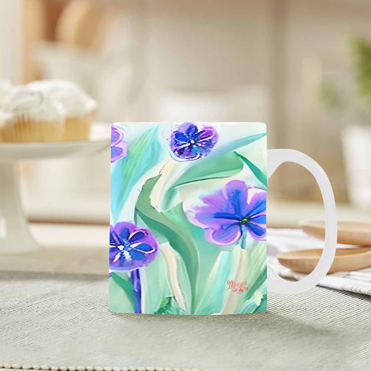 Quality Mug, coffee mug, tea cup, Bright florals, Set 1, Design 64