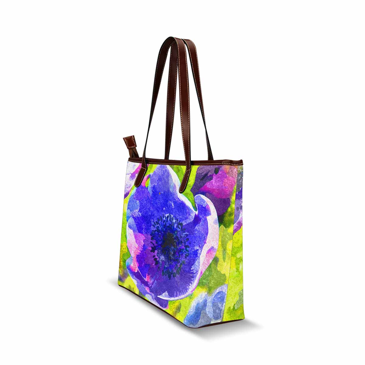 Classic Fabric handbag, watercolor floral, design 91