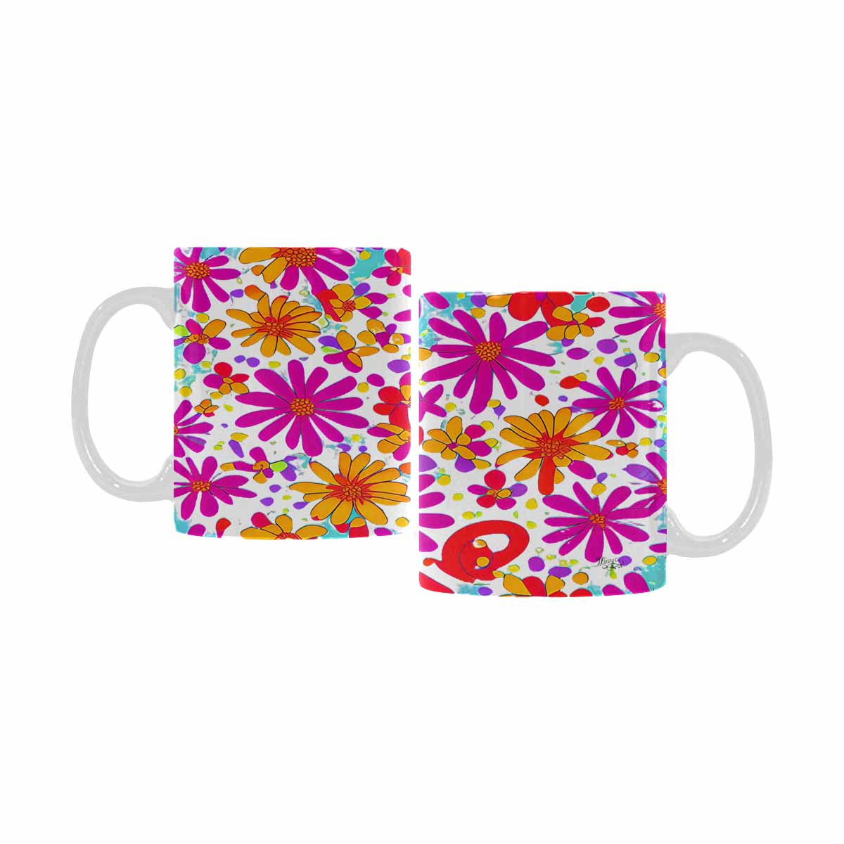 Quality Mug, coffee mug, tea cup, Set 1A, Mixed Floral design 4