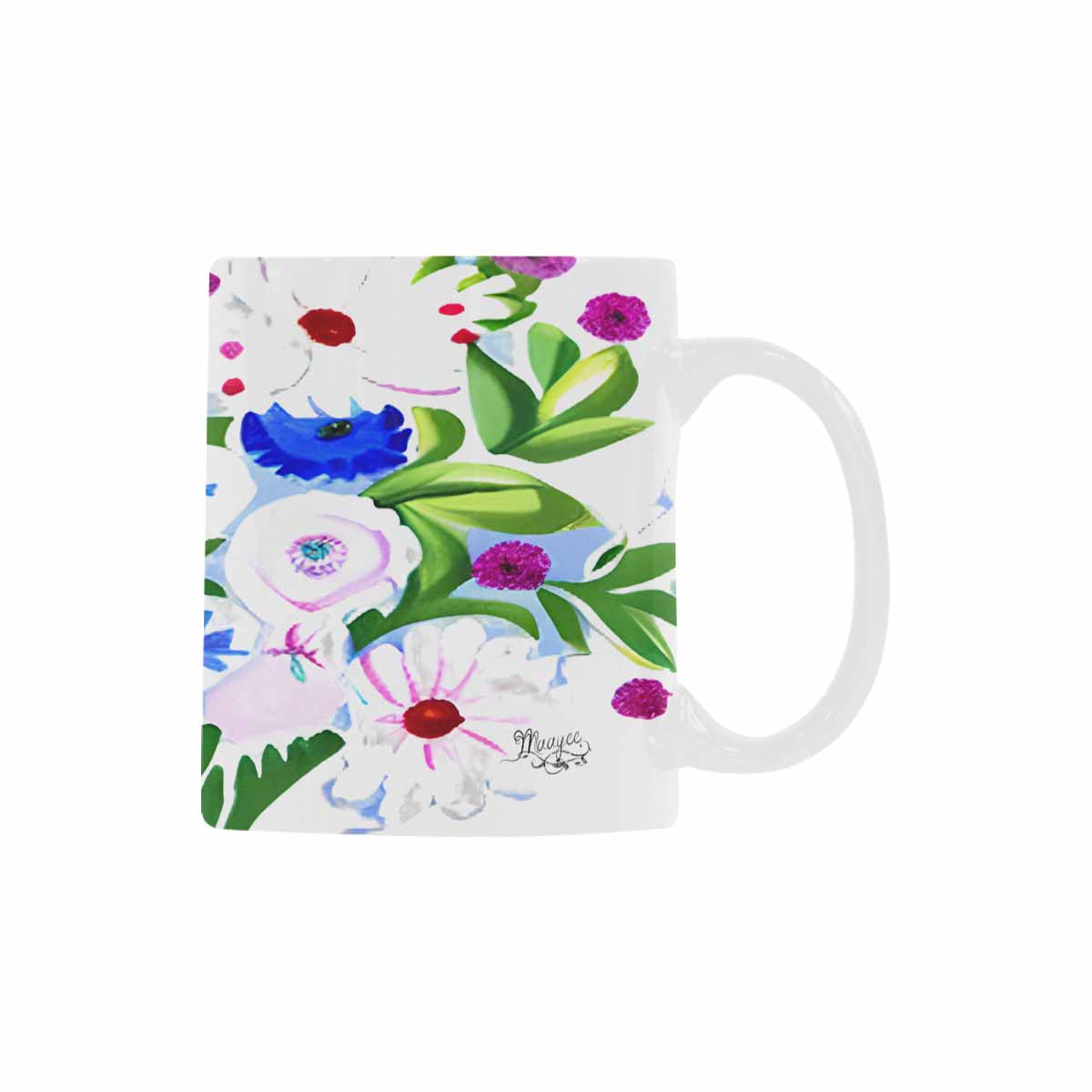 Quality Mug, coffee mug, tea cup, Bright florals, Set 1A, Design 109