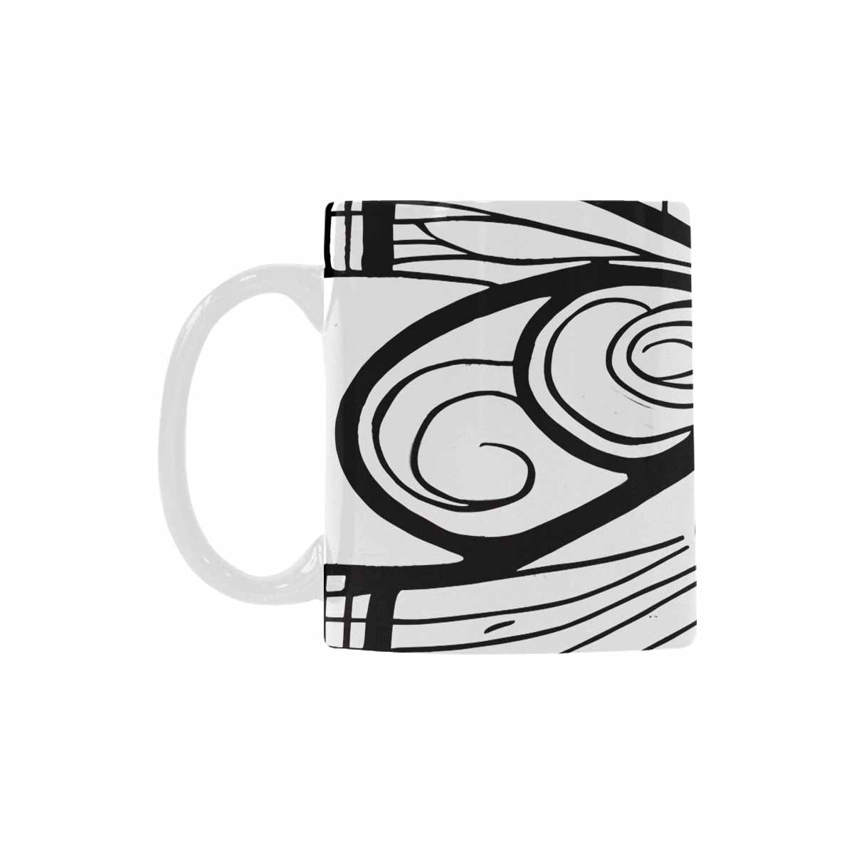 Quality Mug, coffee mug, tea cup, B & W Abstract, Set 1, design 54