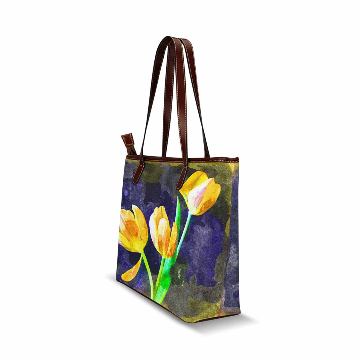 Classic Fabric handbag, watercolor floral, design 241