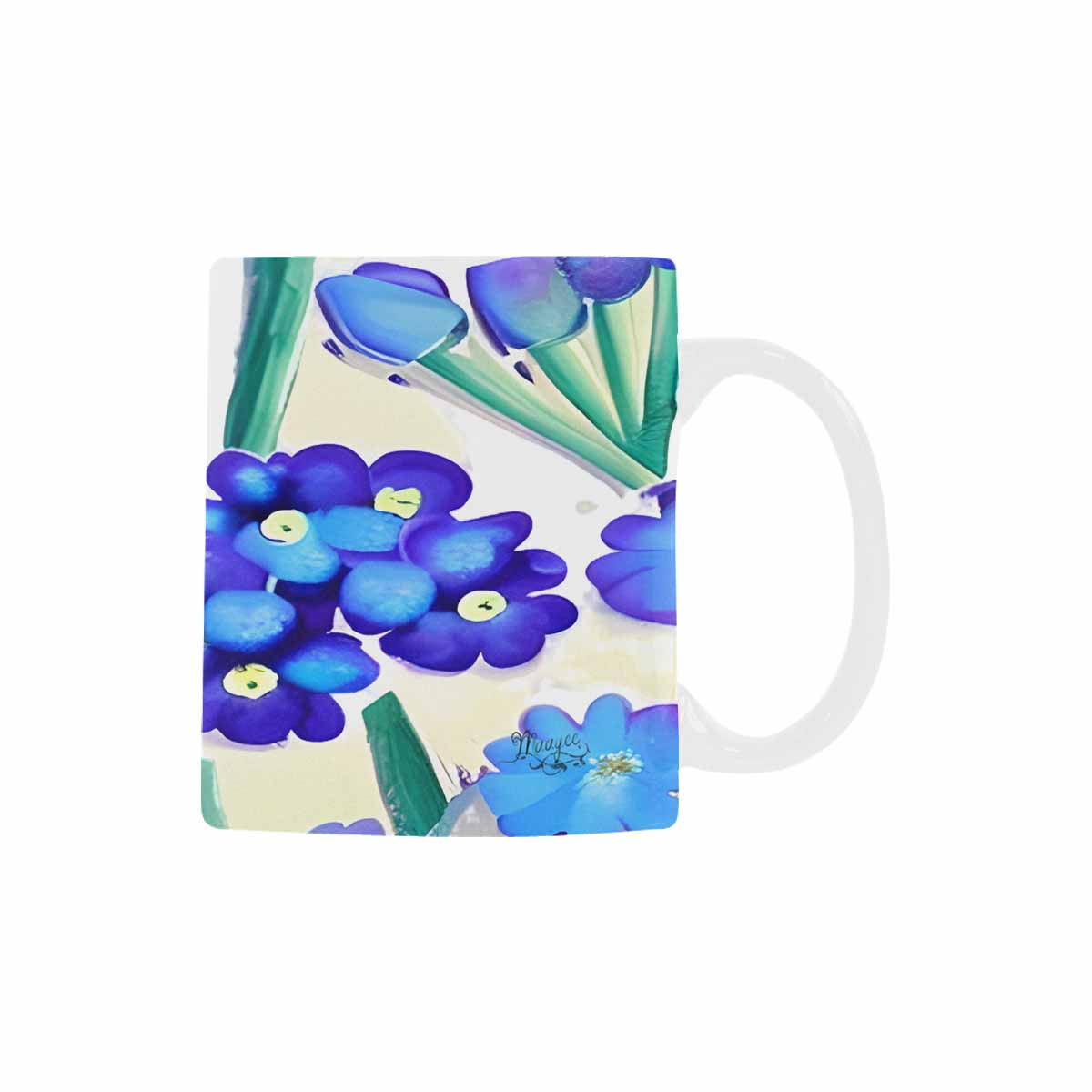 USA made Quality Mug, coffee mug, tea cup, Bright florals, Set 1A, Design 63