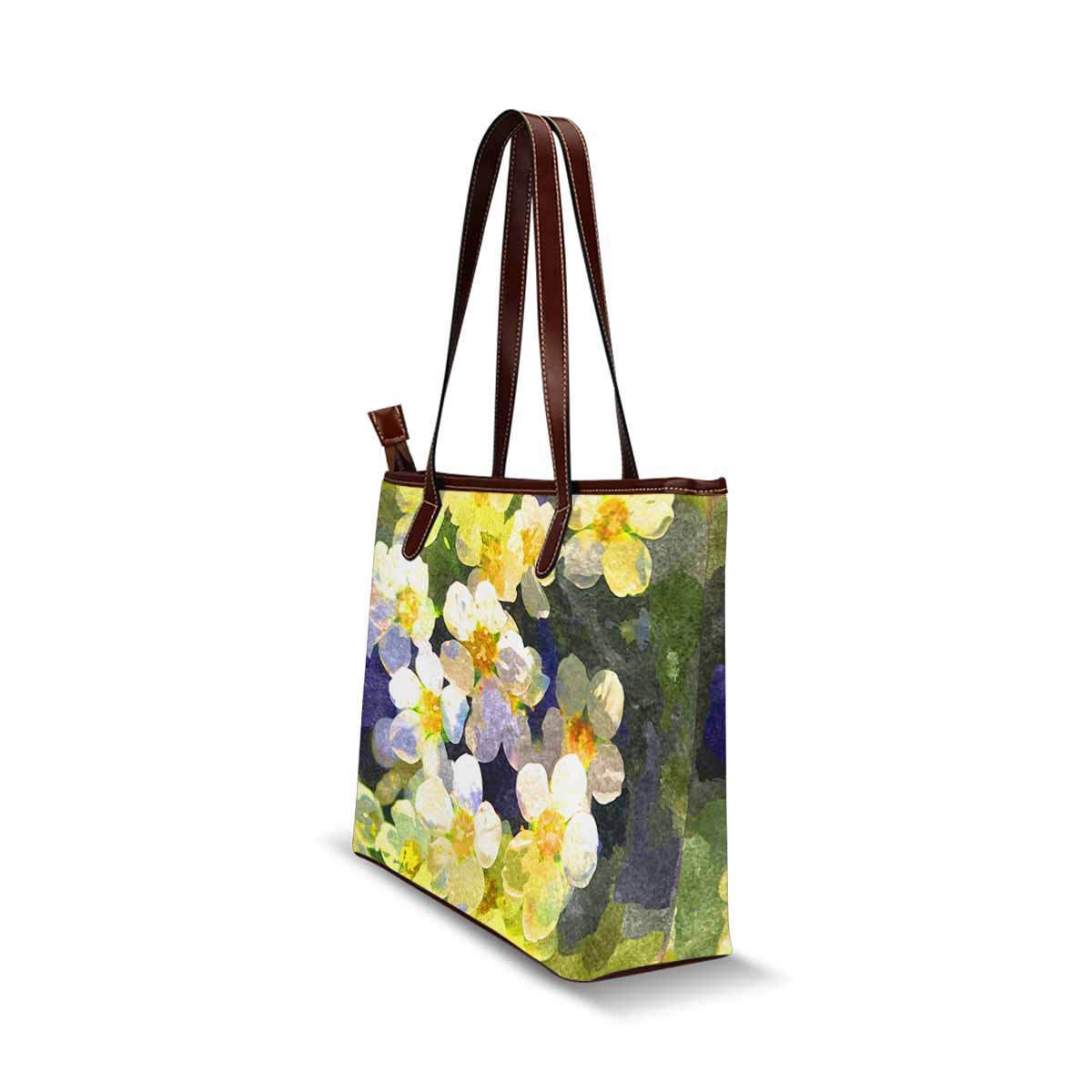 Classic Fabric handbag, watercolor floral, design 237
