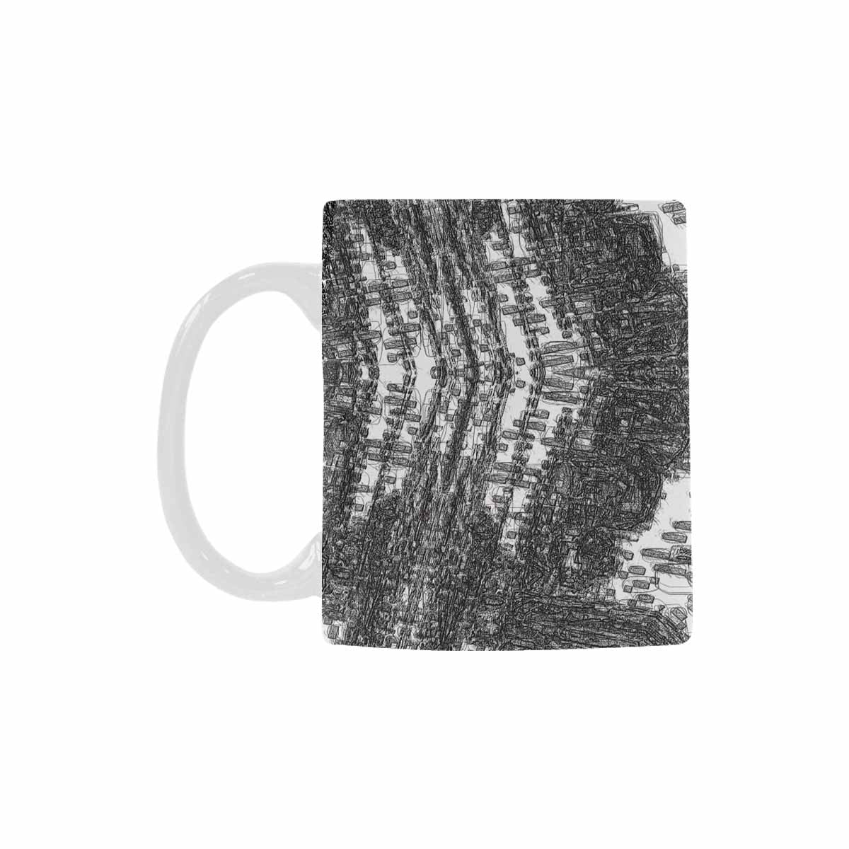 Quality Mug, coffee mug, tea cup, B & W Abstract, Set 1, design 67