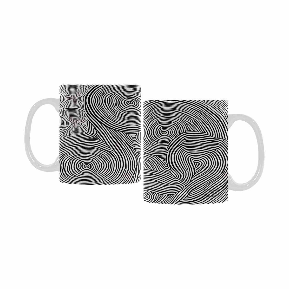 Quality Mug, coffee mug, tea cup, B & W Abstract, Set 1, design 30