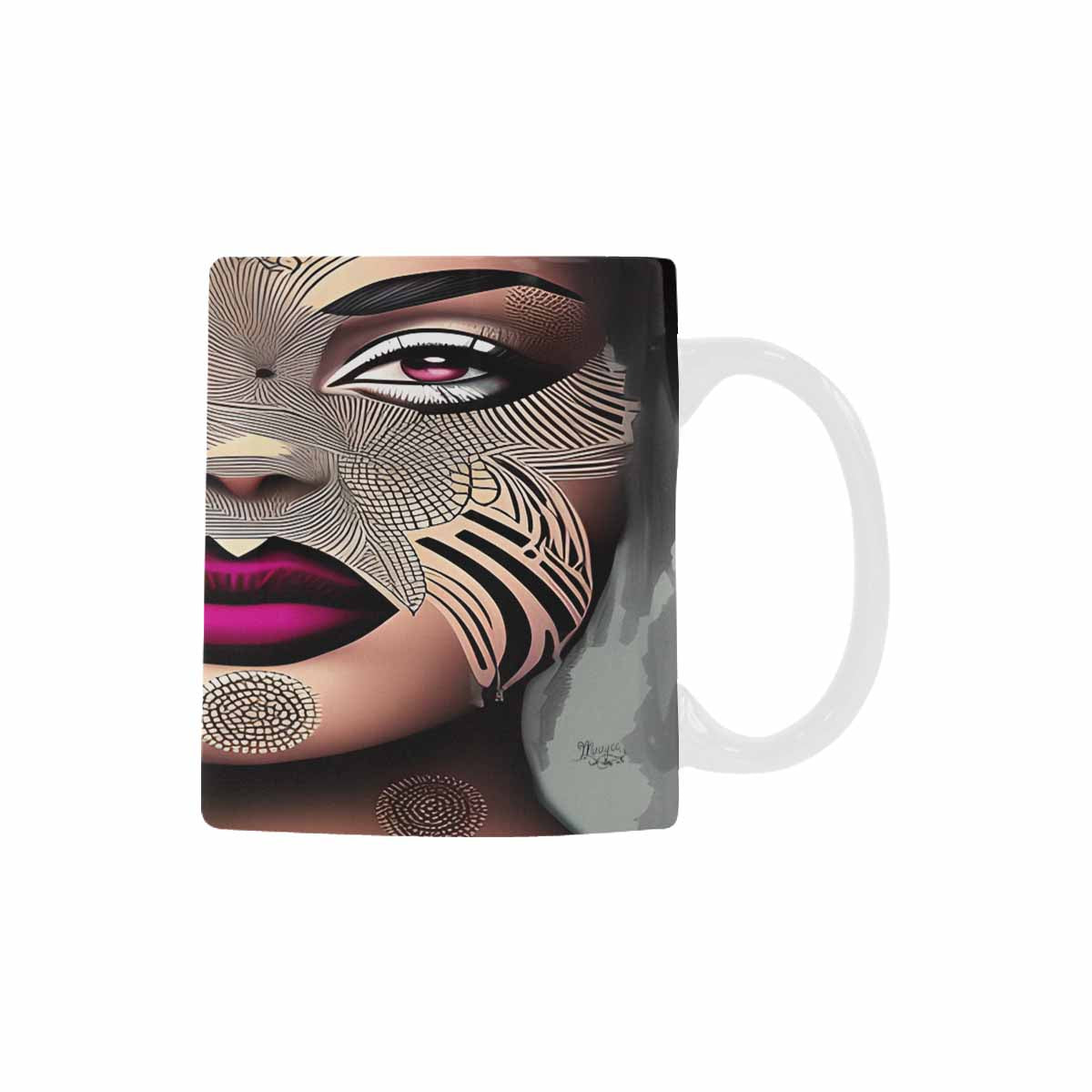 Quality Mug, coffee mug, tea cup, Black Faces, Set 1, design 21