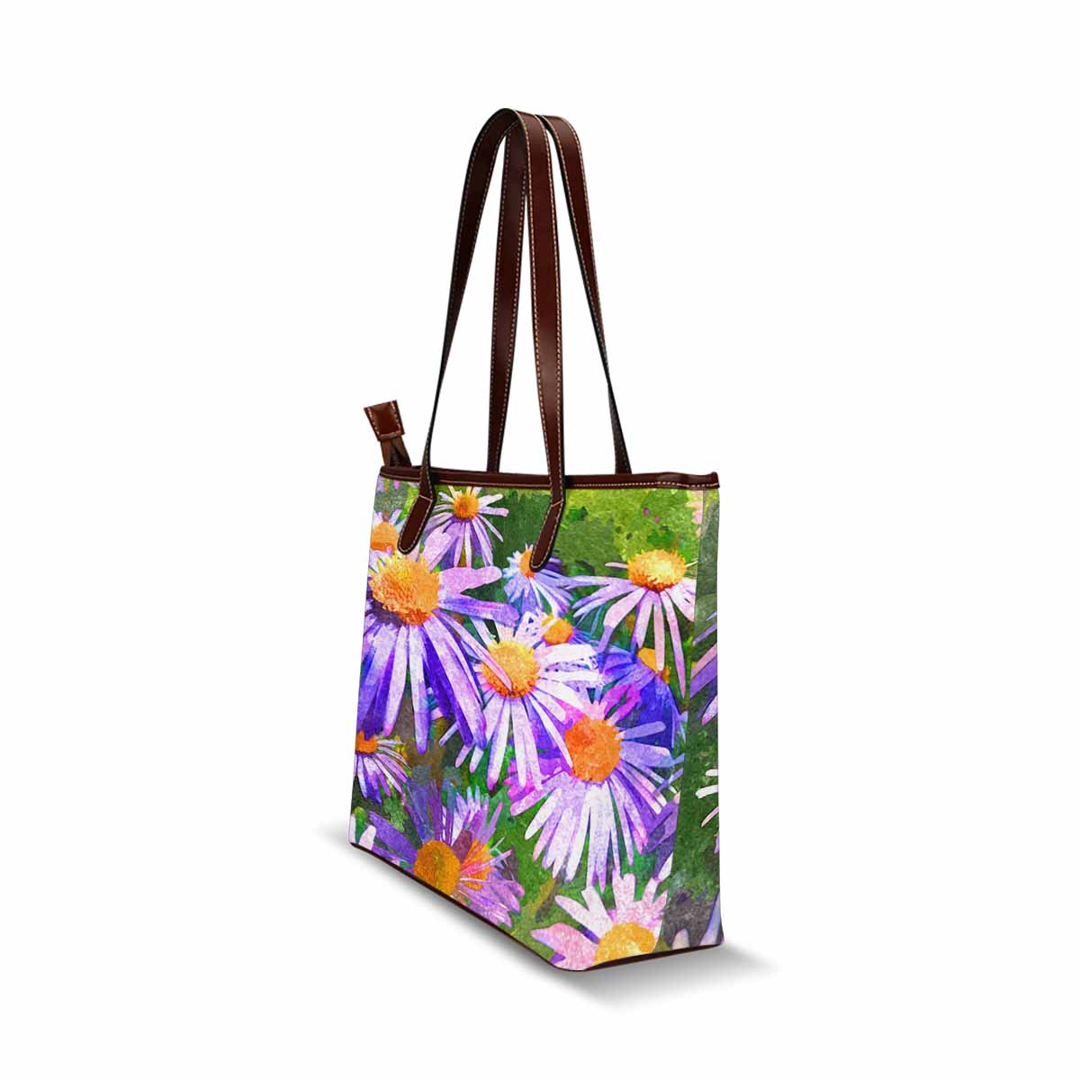 Classic Fabric handbag, watercolor floral, design 4