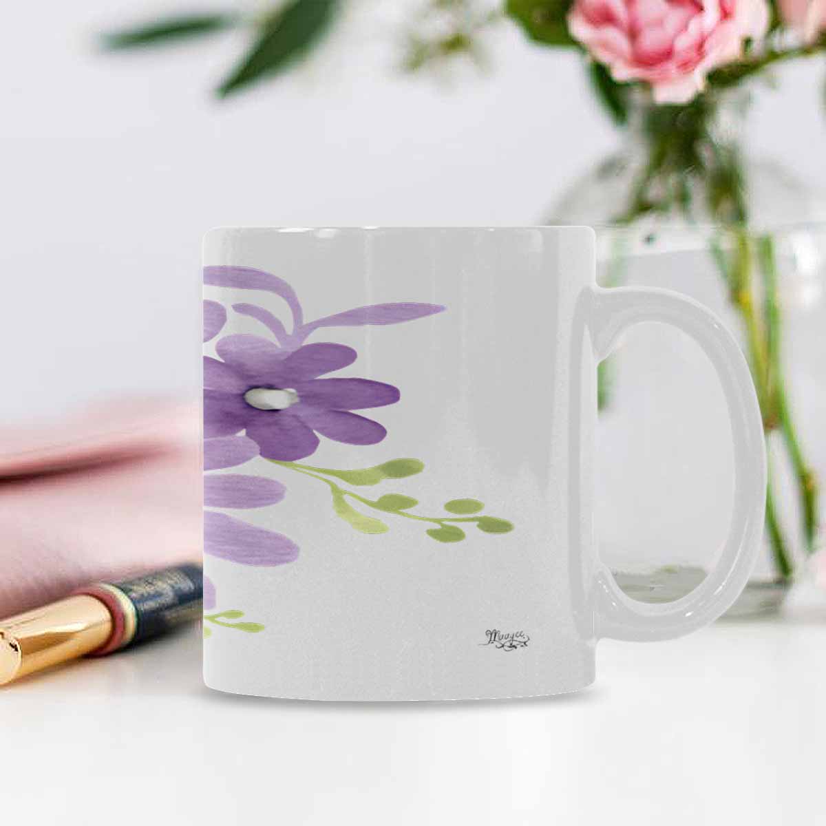Quality Mug, coffee mug, tea cup, Bright florals, Set 2, design 26