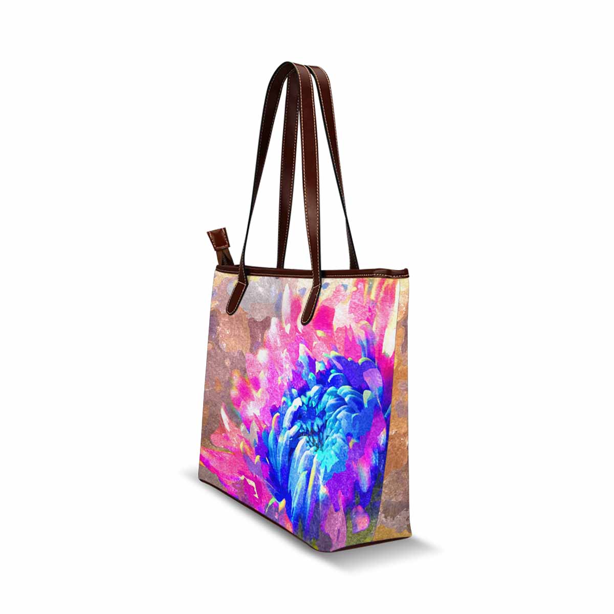 Classic Fabric handbag, watercolor floral, design 30