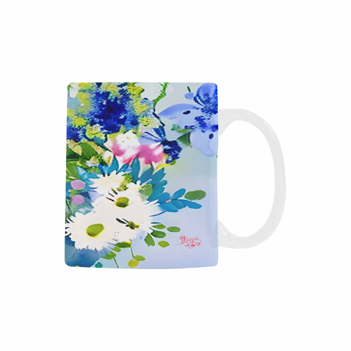 USA made Quality Mug, coffee mug, tea cup, Bright florals, Set 1, Design 31