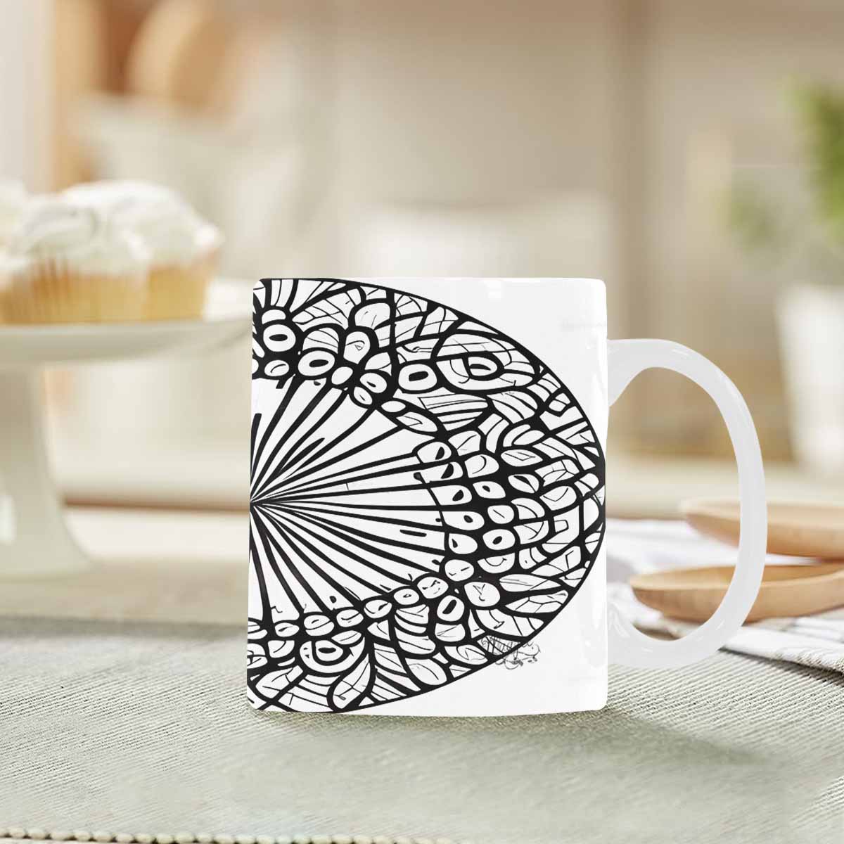 Quality Mug, coffee mug, tea cup, B & W Abstract, Set 1, design 29