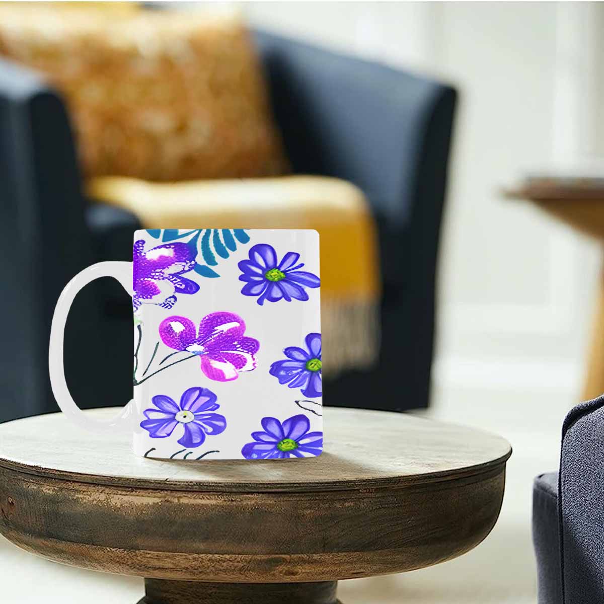 Quality Mug, coffee mug, tea cup, Bright florals, Set 1A, Design 119