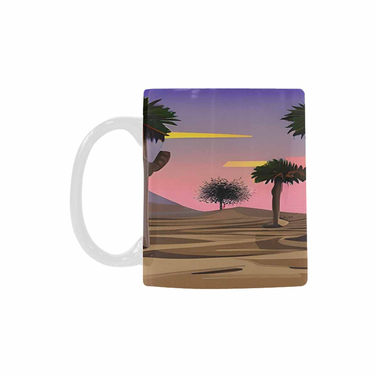 Coffee Mug, tea cup, desert scene, design 40