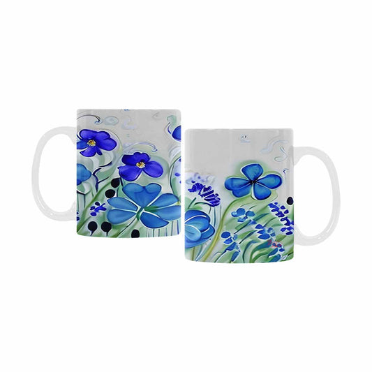 USA made Quality Mug, coffee mug, tea cup, Bright florals, Set 1, Design 78