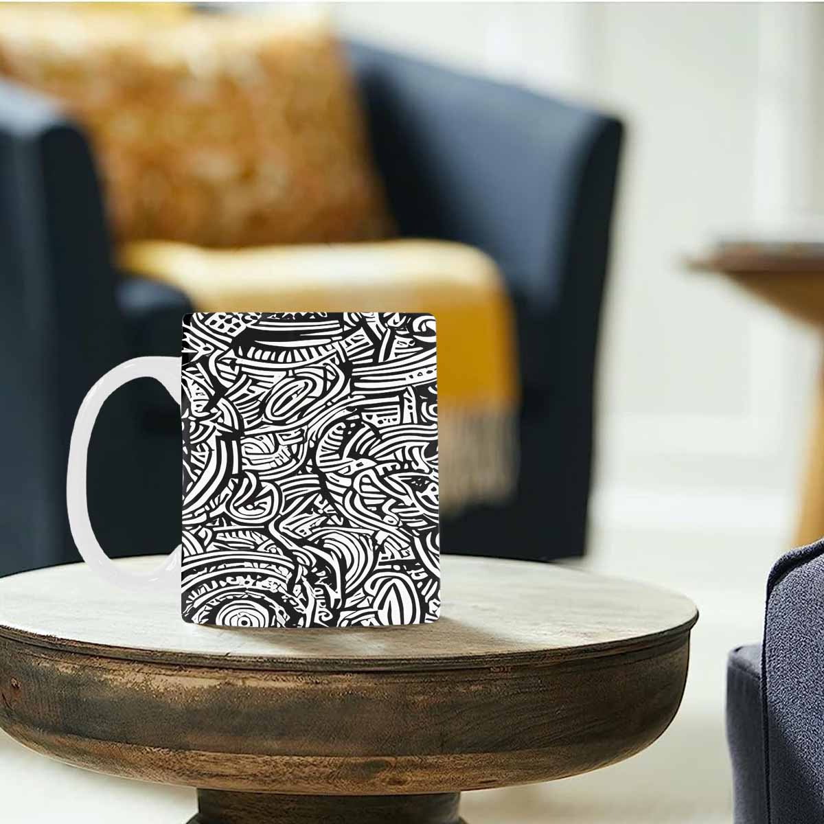 Quality Mug, coffee mug, tea cup, B & W Abstract, Set 1, design 31