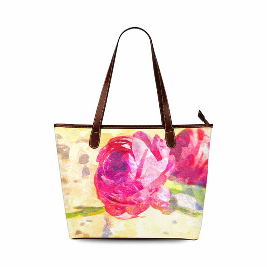 Classic Fabric handbag, watercolor floral, design 215