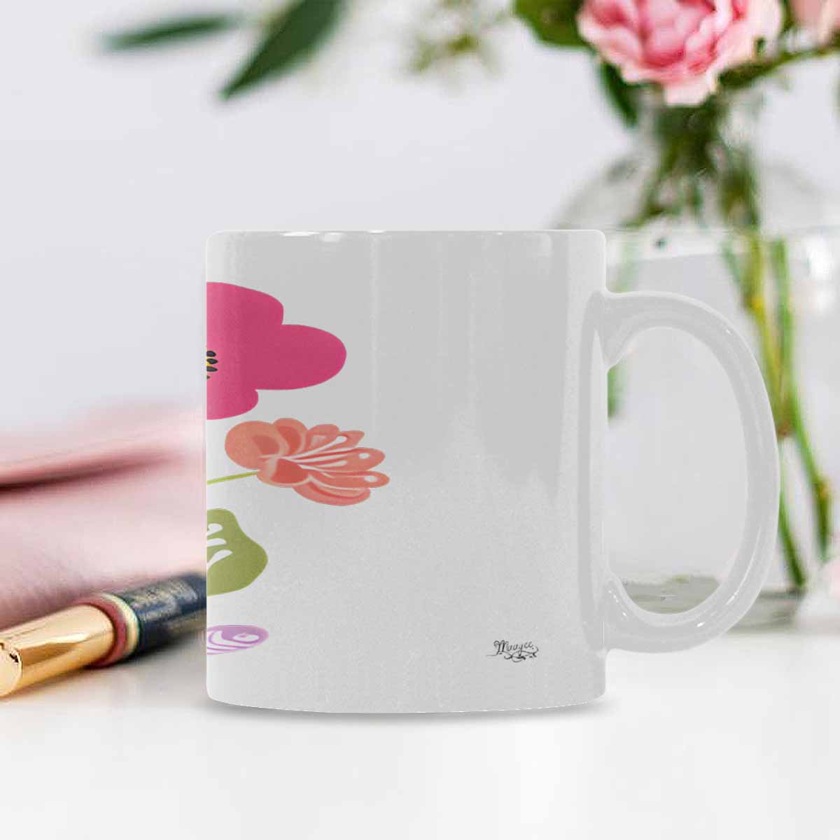 Quality Mug, coffee mug, tea cup, Bright florals, Set 2, design 53
