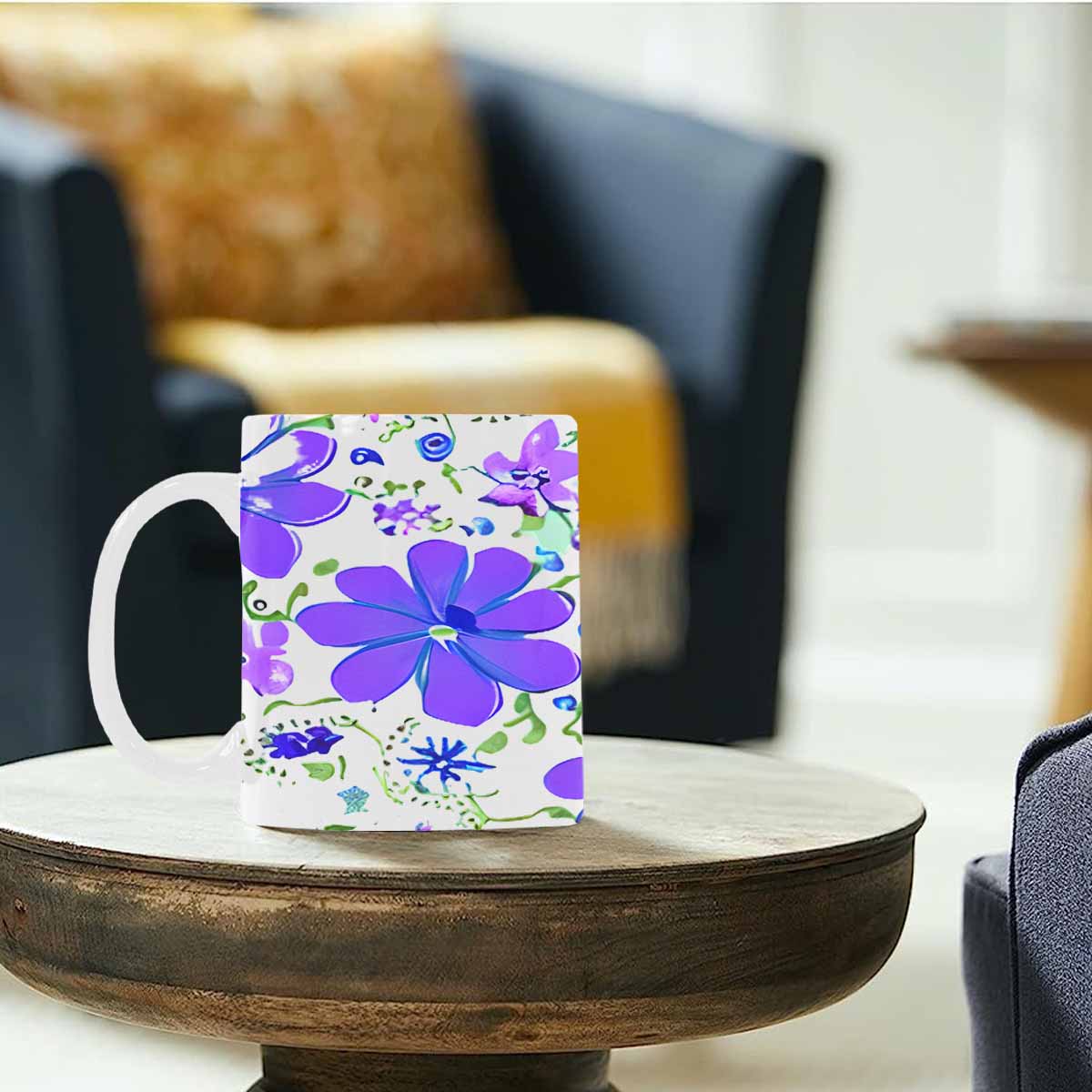 Quality Mug, coffee mug, tea cup, Bright florals, Set 1A, Design 121