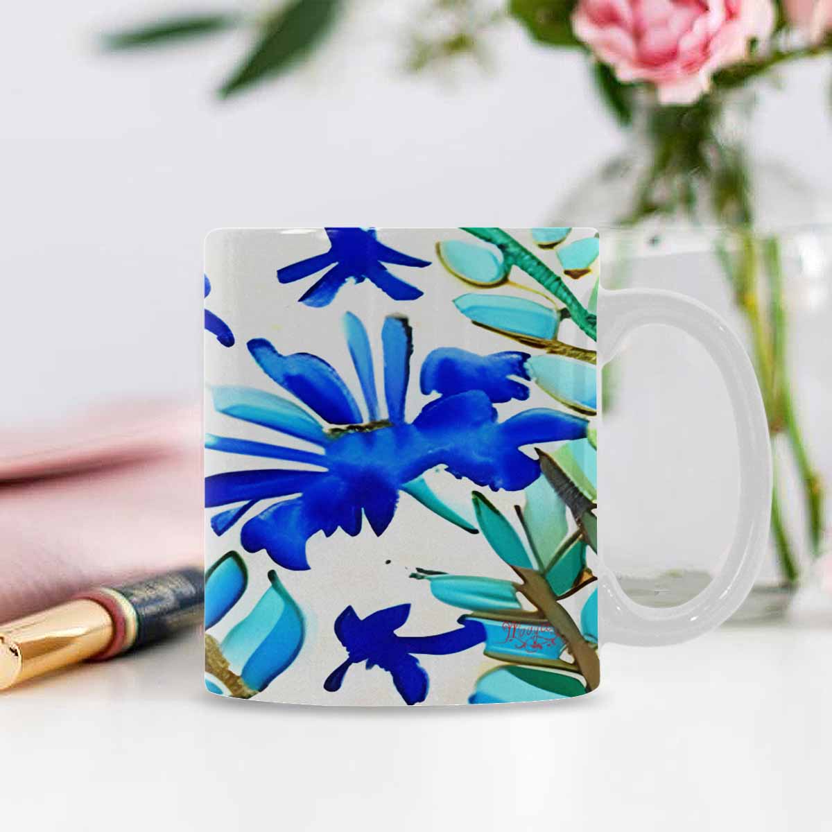 Quality Mug, coffee mug, tea cup, Bright florals, Set 1, Design 85