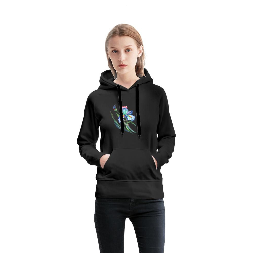 Women's Hoodie iris floral print