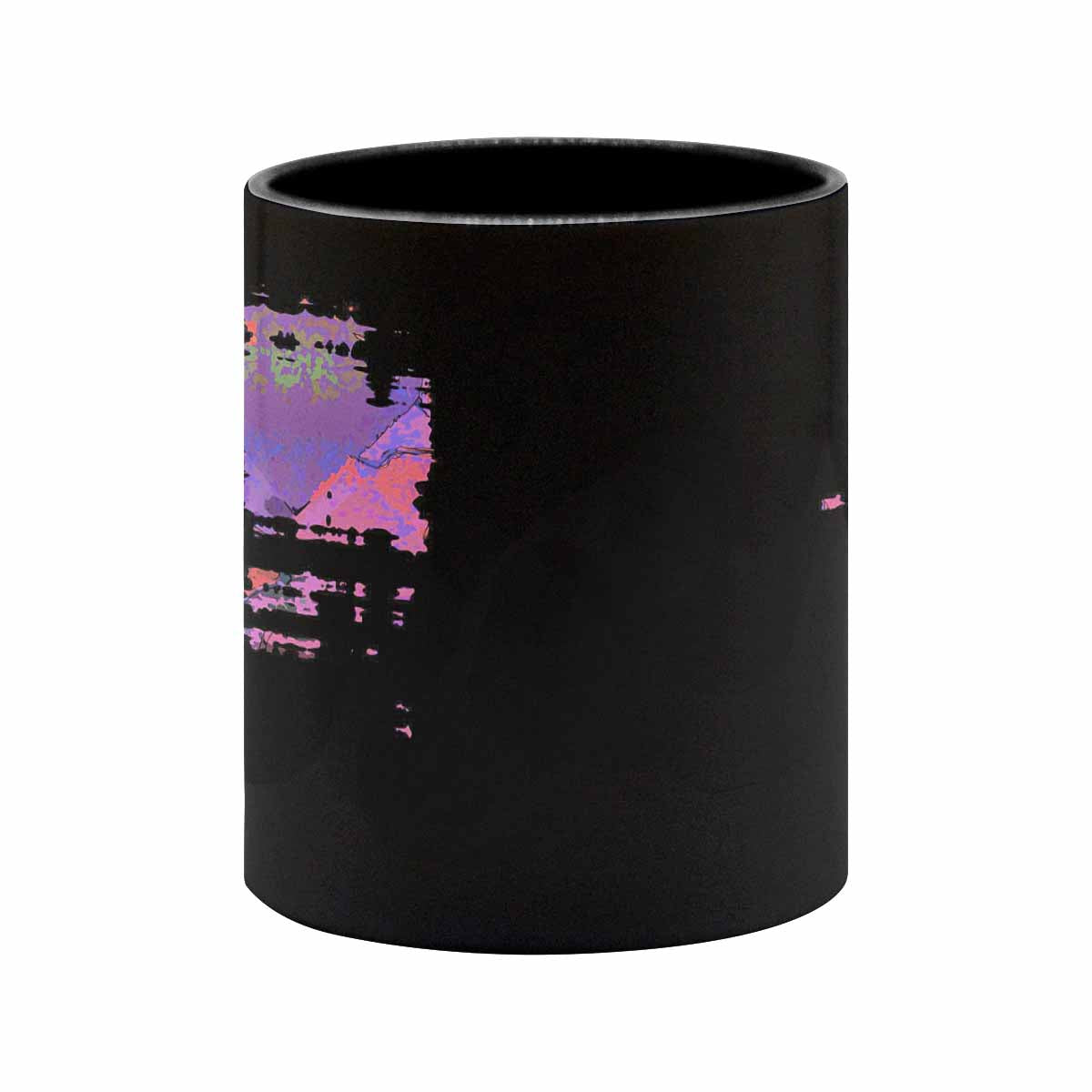 Coffee Mug, tea cup, black core, abstract, design 74