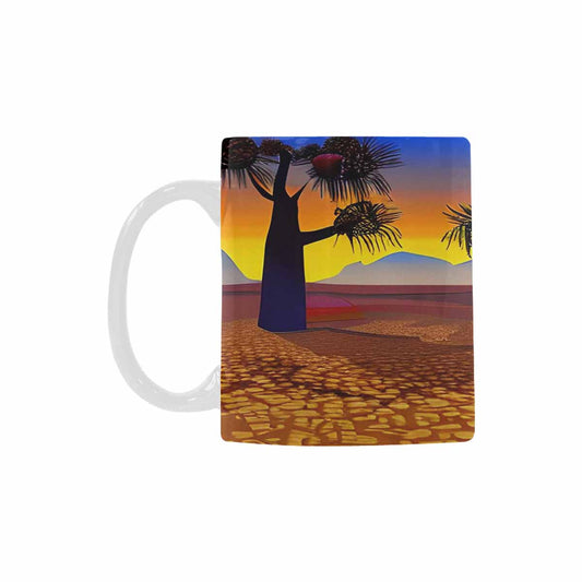 Coffee Mug, tea cup, desert scene, design 58