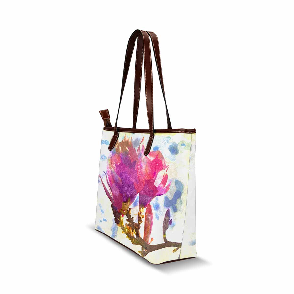 Classic Fabric handbag, watercolor floral, design 195