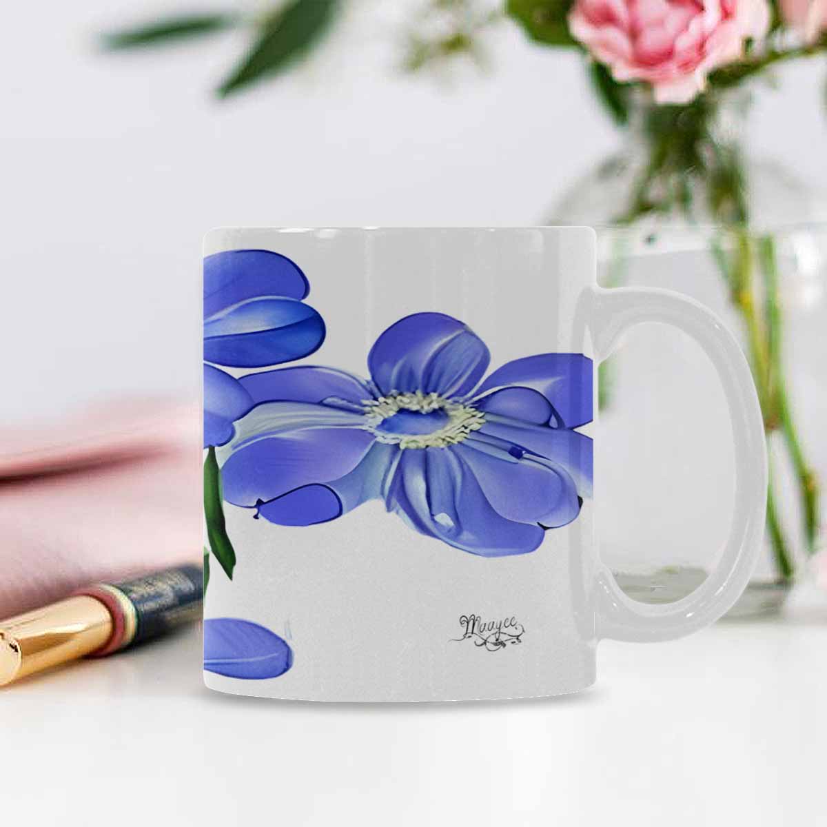 Quality Mug, coffee mug, tea cup, Bright florals, Set 1A, Design 86