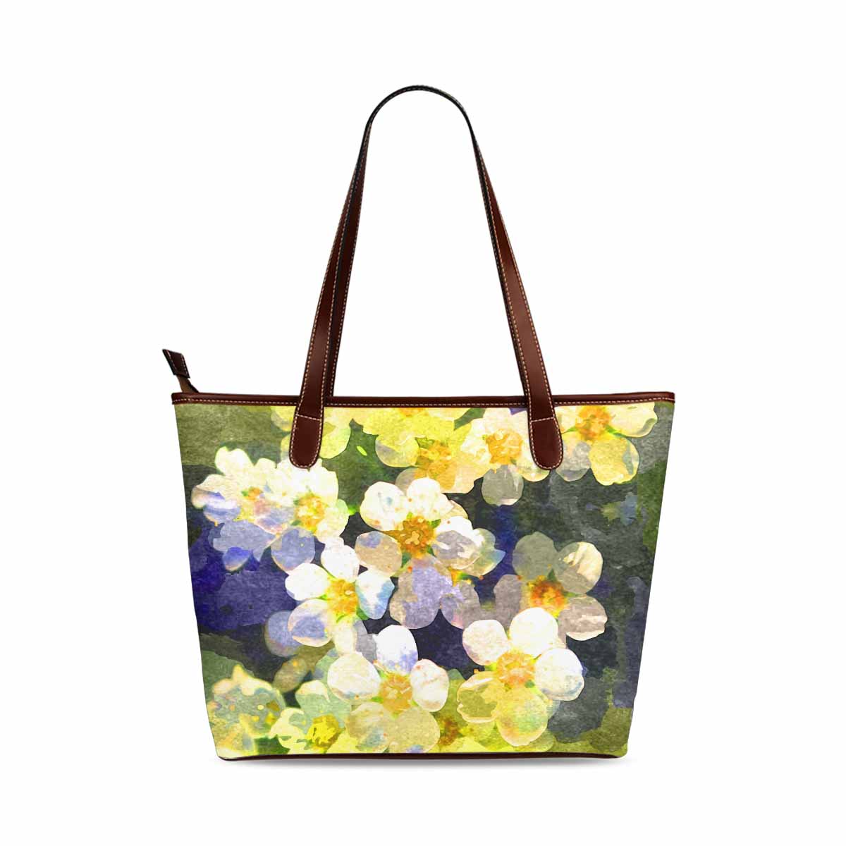 Classic Fabric handbag, watercolor floral, design 237