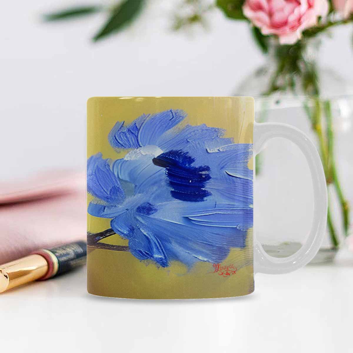Quality Mug, coffee mug, tea cup, Bright florals, Set 1, Design 165