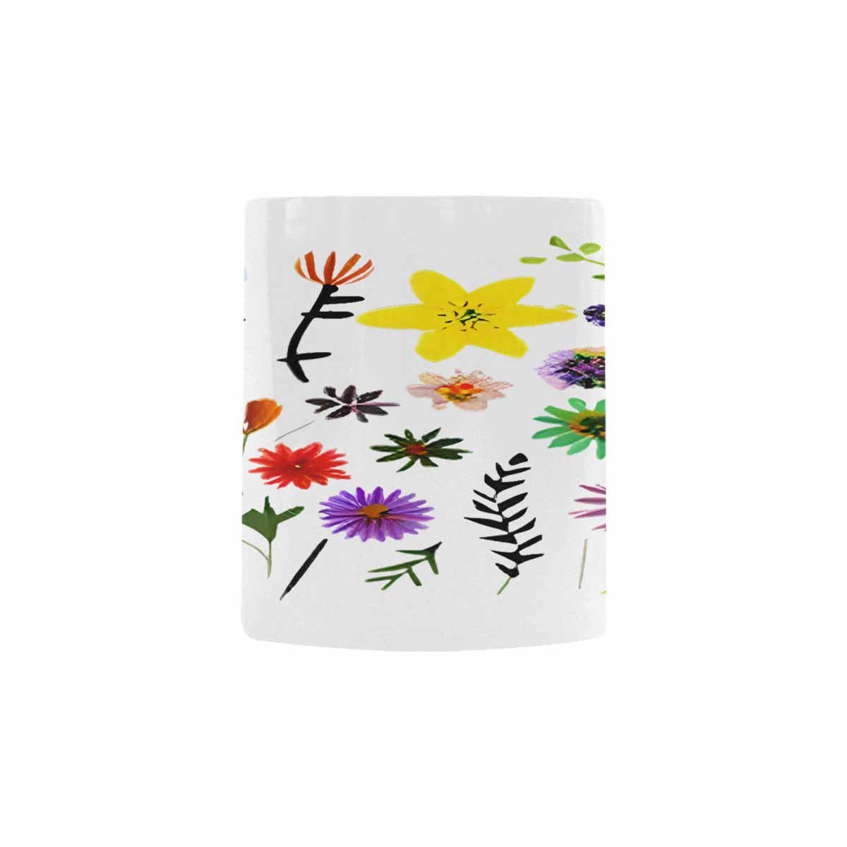 USA made Quality Mug, coffee mug, tea cup, Bright florals, Set 2, design 73