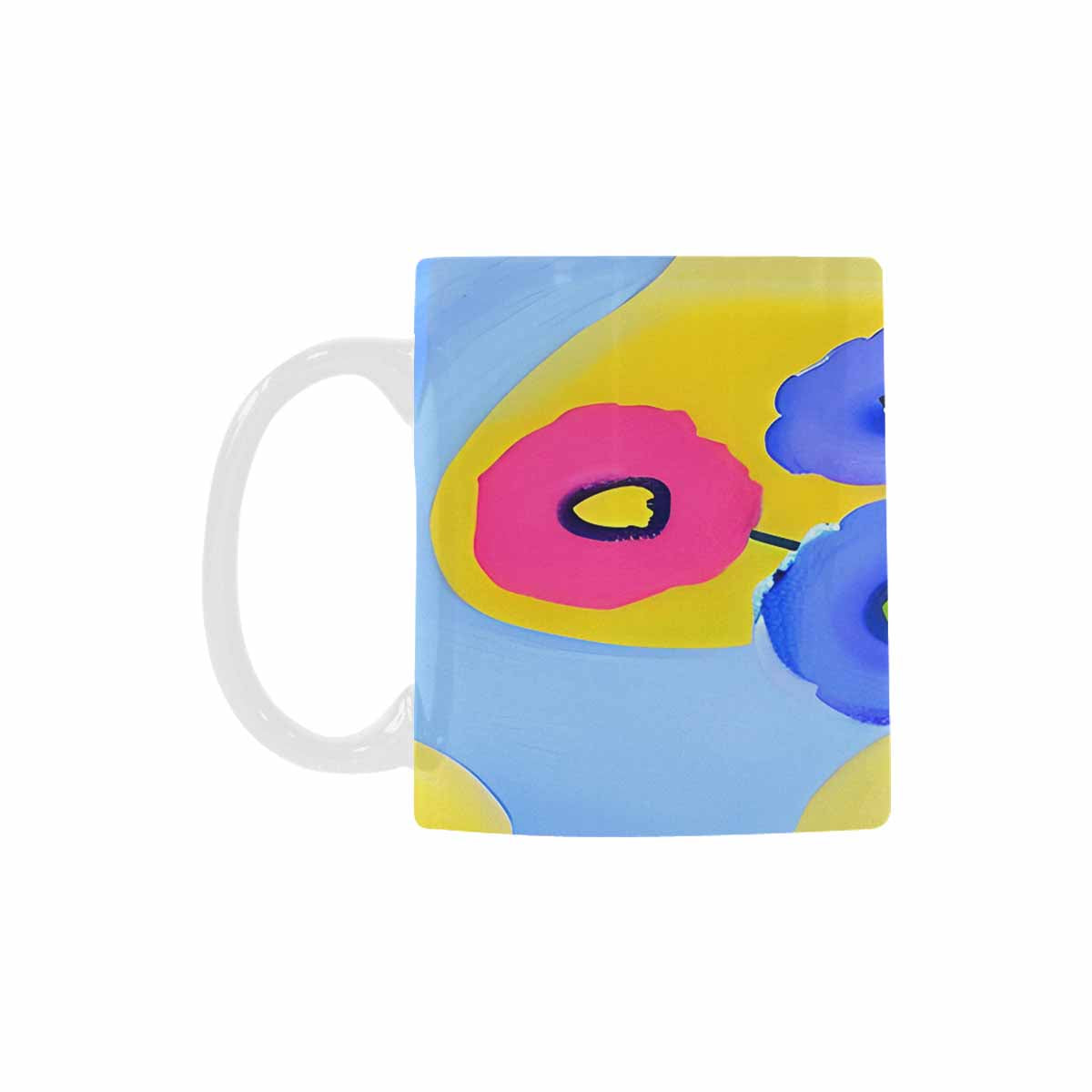USA made Quality Mug, coffee mug, tea cup, Bright florals, Set 1, Design 71