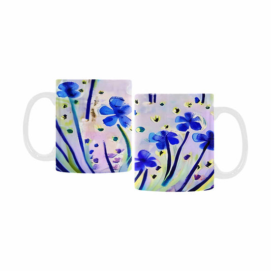 USA made Quality Mug, coffee mug, tea cup, Bright florals, Set 1, Design 147