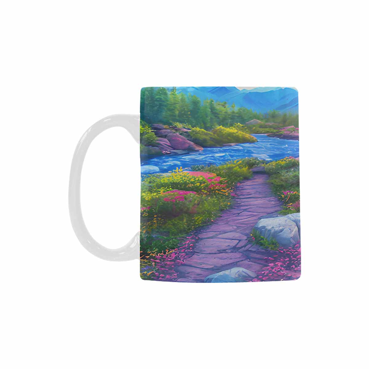 Rivers & Mountains Landscape mugs, set 1 design 11