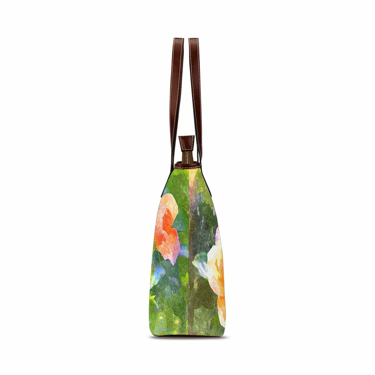 Classic Fabric handbag, watercolor floral, design 223