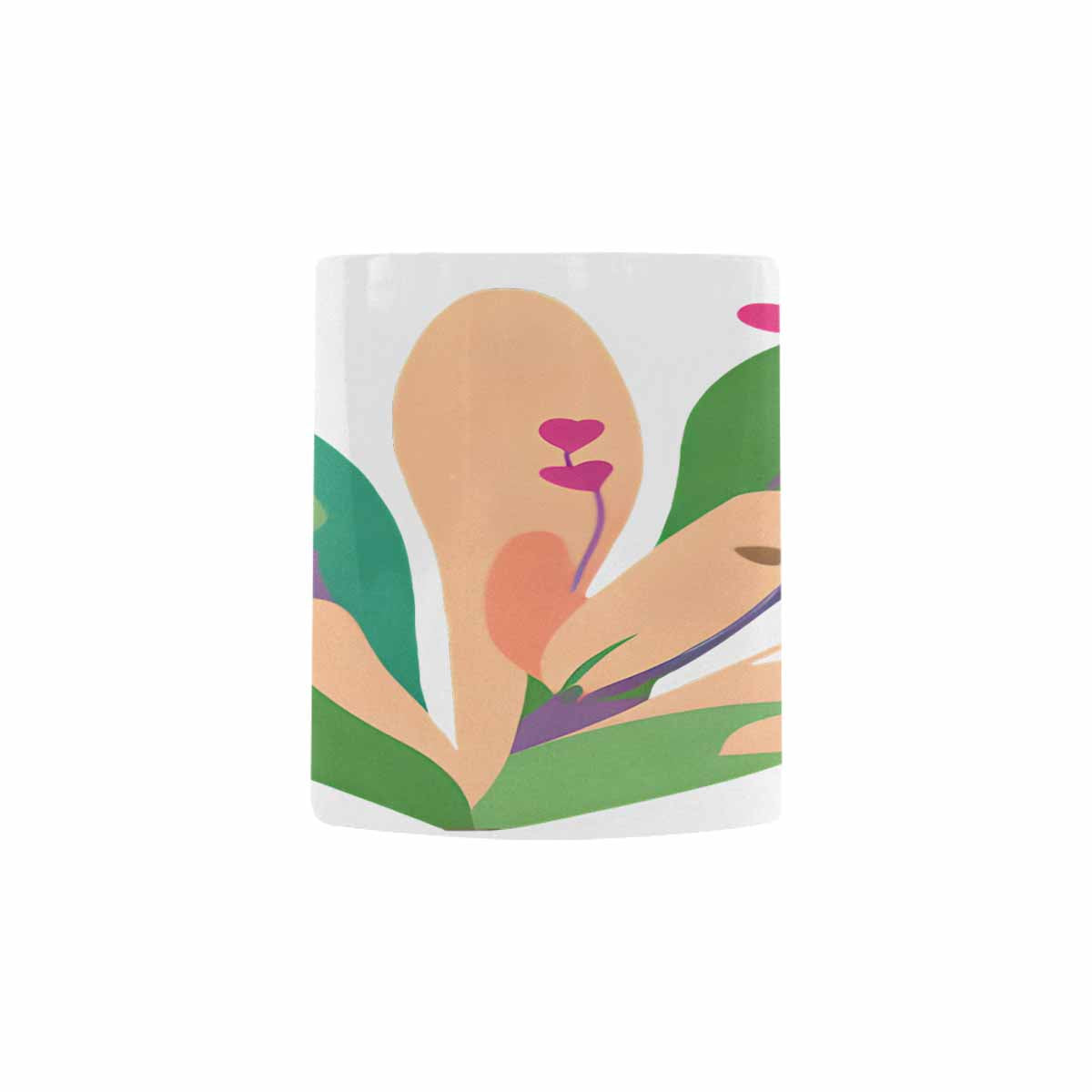 USA made Quality Mug, coffee mug, tea cup, Bright florals, Set 2, design 63