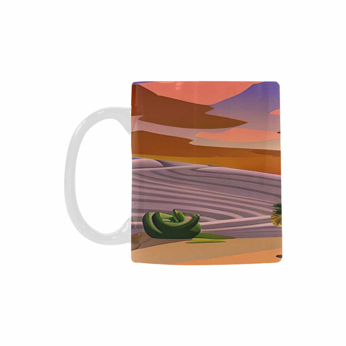 Coffee Mug, tea cup, desert scene, design 38