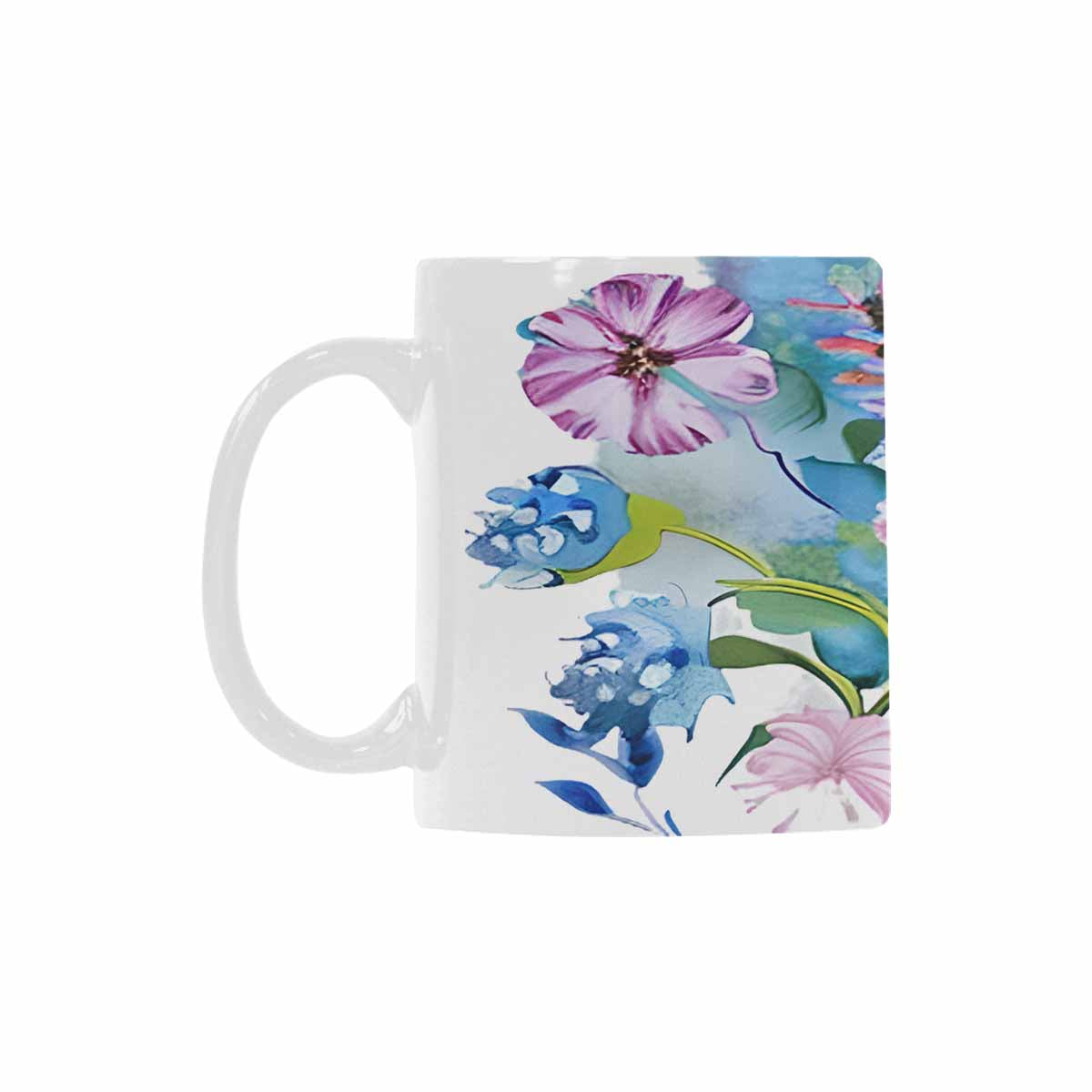 Quality Mug, coffee mug, tea cup, Bright florals, Set 1A, Design 20