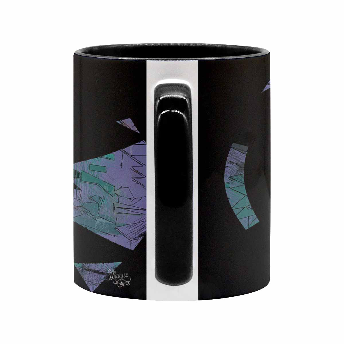 Coffee Mug, tea cup, black core, abstract, design 101