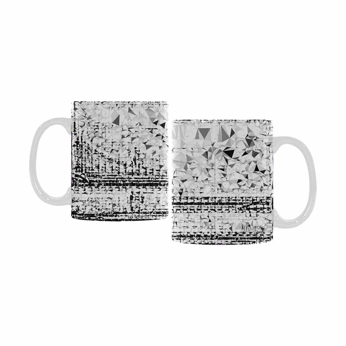 Quality Mug, coffee mug, tea cup, B & W Abstract, Set 1, design 115