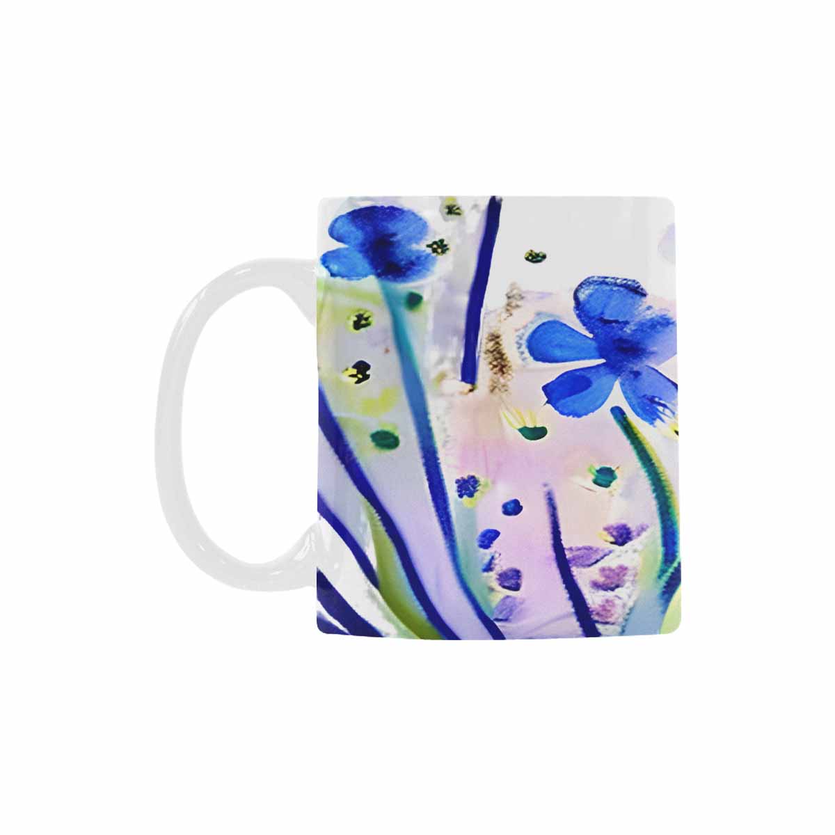 USA made Quality Mug, coffee mug, tea cup, Bright florals, Set 1A, Design 147