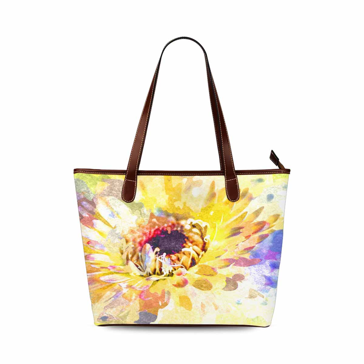 Classic Fabric handbag, watercolor floral, design 51