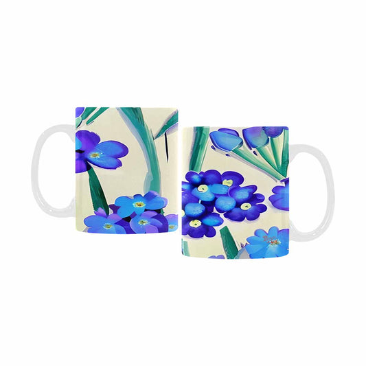 USA made Quality Mug, coffee mug, tea cup, Bright florals, Set 1, Design 63