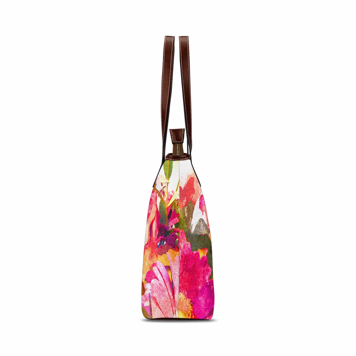 Classic Fabric handbag, watercolor floral, design 231