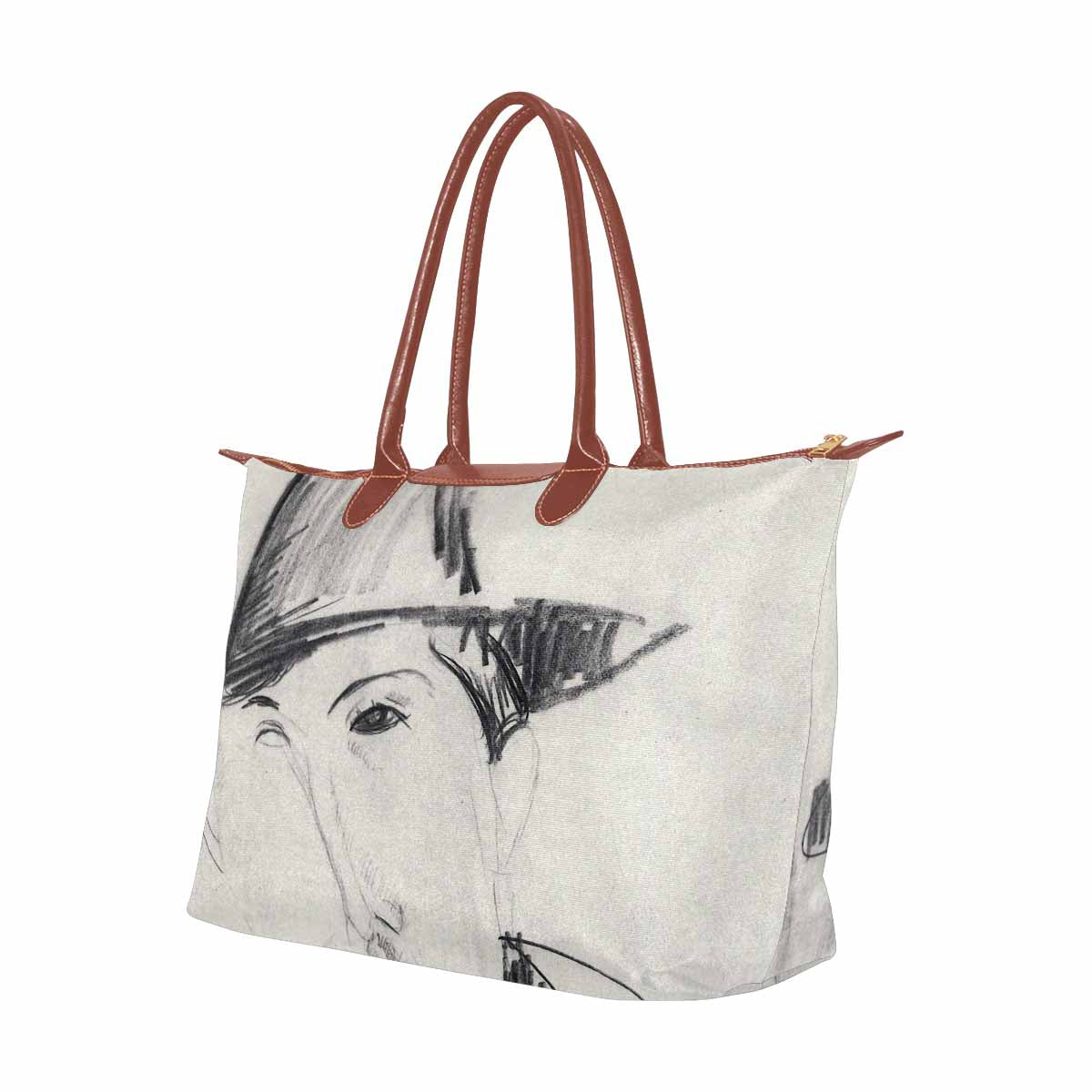 Classic handbag, Modigliani design, choice of 2 colors, Mario Varvogli