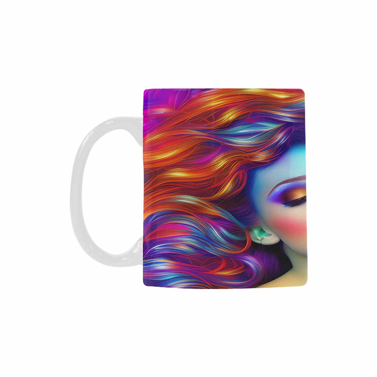 Coffee Mug, tea cup,caucasian Face, design 13