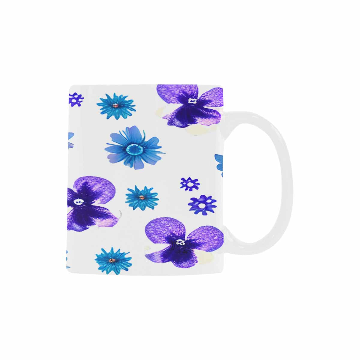 USA made Quality Mug, coffee mug, tea cup, Bright florals, Set 1A, Design 139