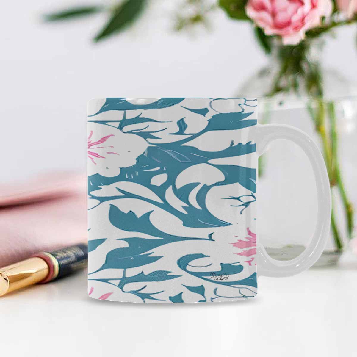 Quality Mug, coffee mug, tea cup, Bright florals, Set 2, design 29