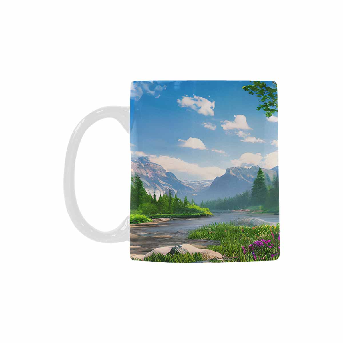 Rivers & Mountains Landscape mugs, set 1 design 9